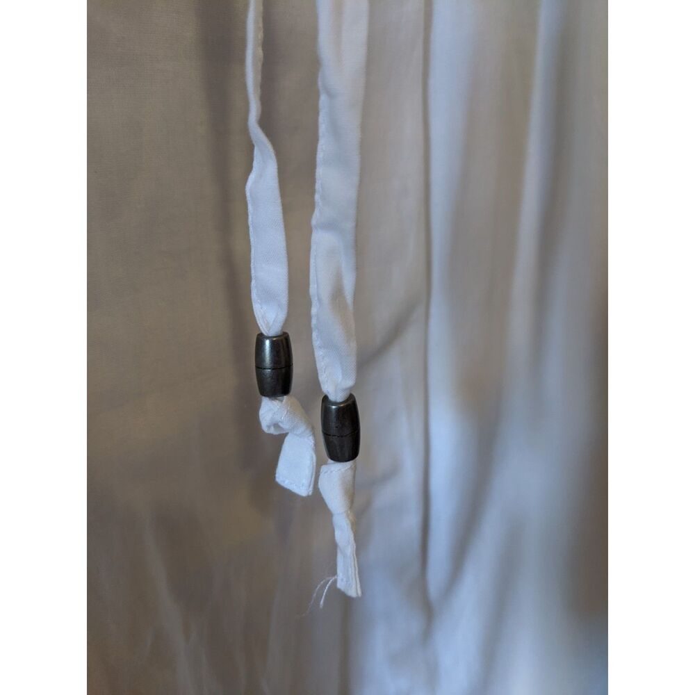 White Peasant Maxi Skirt Drawstring Waist Pintucks Sz XL Cottagecore Boho Fairy - Picture 5 of 6